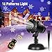 Snowflake Projector Lights - 16 Slides Home Lights Projector Christmas Projector Lamp with Remote Control, Waterproof LED Projector Landscape Projector for Outdoor Xmas Birthday Valentine's Day