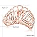 ACCGLORY Metal Claw Clip Vintage Hair Clamp for Hair Women Girls Hair Accessories Rose Gold Hair Jaw Clip 1 Count (Fan-Rose Gold)