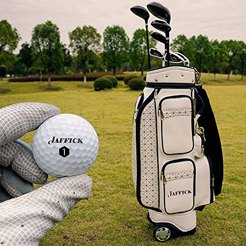 Golf Cart Bag Wheeled Leather Golf Club Bags for Men Transit Golf Bag