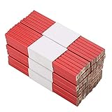 72Pcs 175mm Red Carpenter Pencil Octagonal Hard Woodworking Marking Lead Pencils