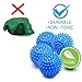 Dryer Balls 4 Pack All Colors- Reusable Dryer Balls Replace Laundry Drying Fabric Softener and Saves You Money (4, Blue)