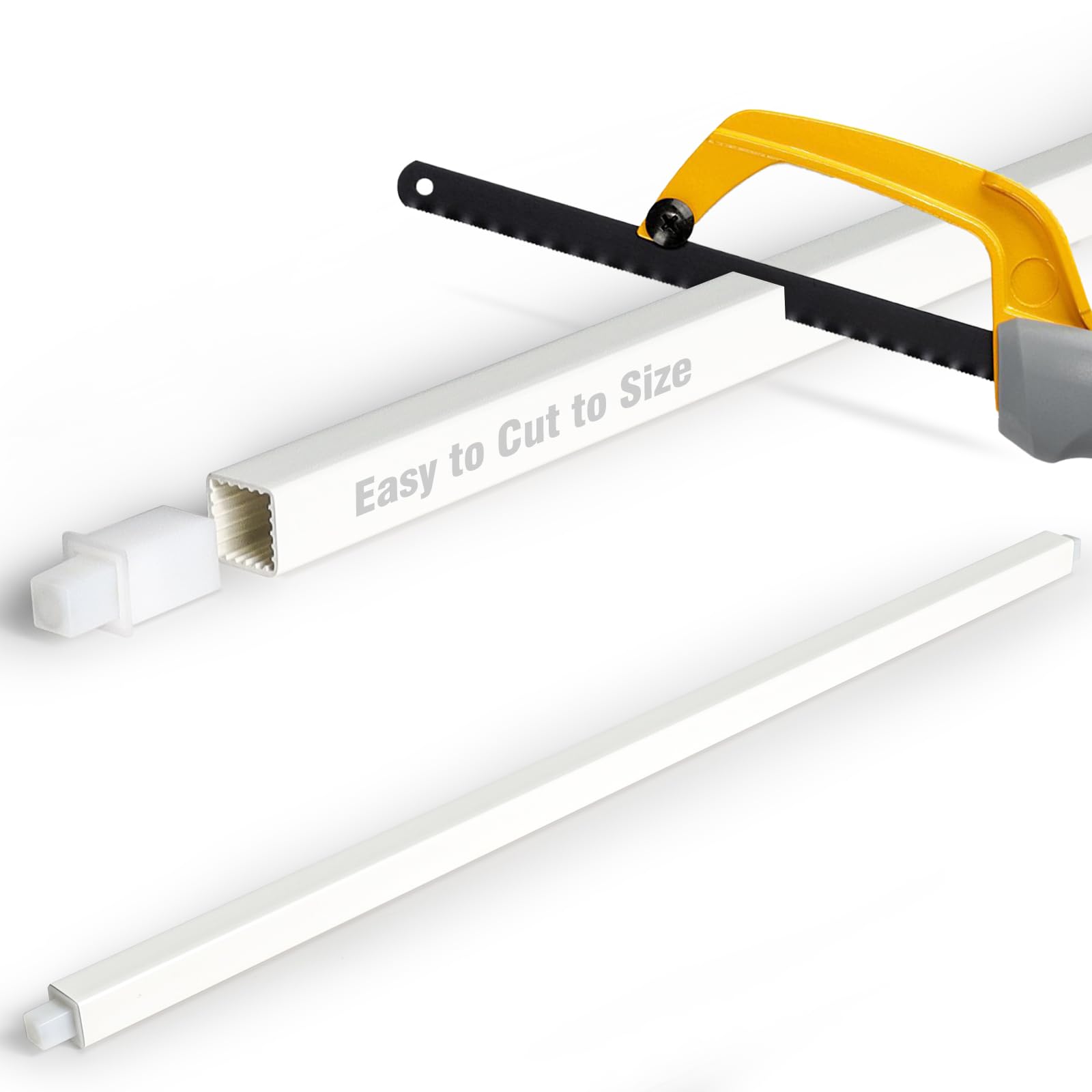 Photo 1 of 24 Inch Replacement Towel Bar for Ceramic Holder - Cut to Fit Any Size, Spring Loaded Adjustable Plastic Towel Rod for Porcelain Holders, No Demolition Installation, Rental & Vintage Bathroom Friendly