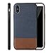 Bear Motion for iPhone X - Premium PC Case with PU Leather Dual Layer Cover Case for iPhone X (Sand Yellow)