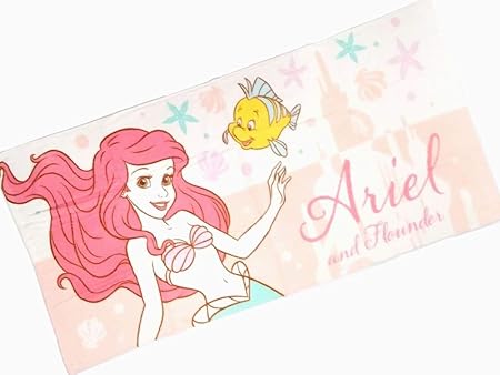 Amazon Co Jp Disneyprincess ディズニープリンセス キャラクタービッグサイズ大判バスタオル リトルマーメイドのアリエル 人魚姫 おもちゃ