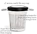Extra Fine Mesh Tea Strainer, Loose Leaf Infuser Large Infuser Basket, Stainless Steel Filter