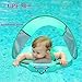 Mambobaby Float with Canopy Size Improved Non Inflatable Infant Baby Pool Float Smart Mambo Float Swim Trainer Add Tail Baby Swim Float Mambo Baby Float Solid Air Free Water Waist Swimming Ring