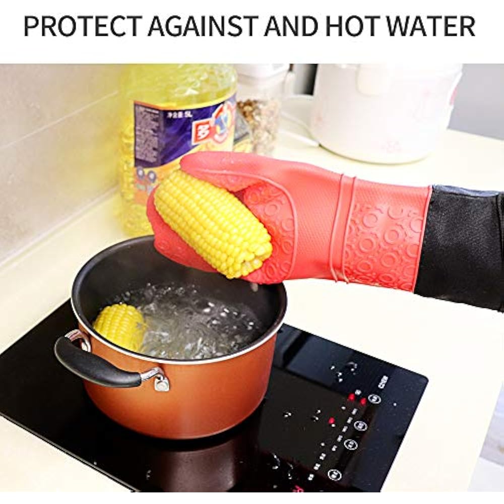 Keyser Silicone Oven Mitts 1 Pair Of Extra Long Professional Heat