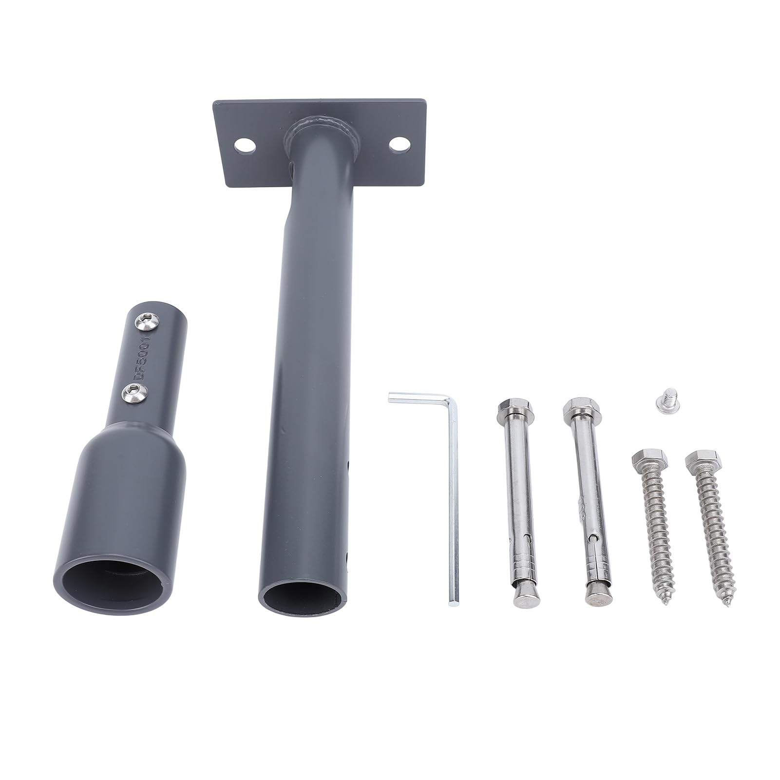Mounting Kit, Metal Roof Pivot Mount with Screws and Hex Wrench, WT DF6003 Long Arm Pole Mount for Standard Actuated Dish, for Roof, Eaves, Wall