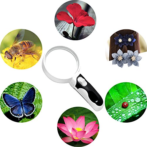 Fan-Ling LED Magnifying Glass 10X + 5X Illuminated 2 Lens Best Magnifier Set with Lights for Seniors,Magnifying Glass Reading Aid Lens,Ideal for Reading Small Prints & Low Vision - Thumbnail 4