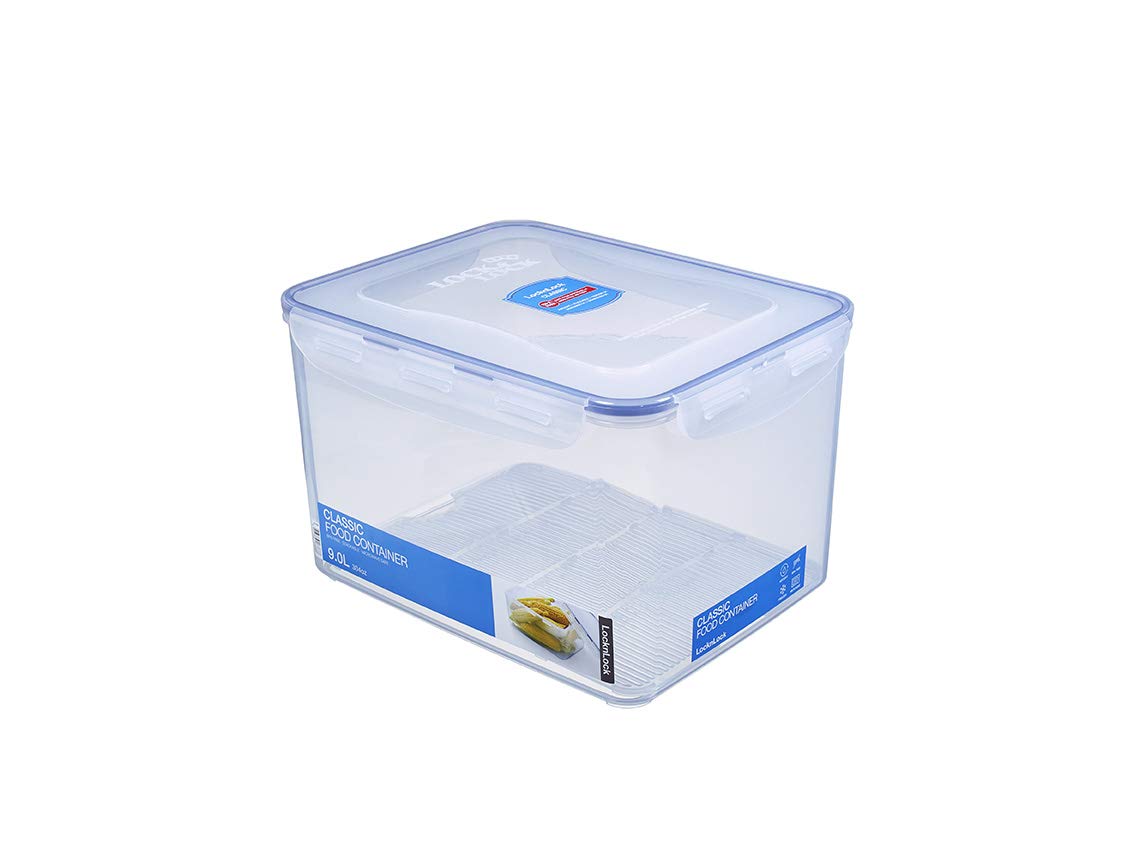 Lock & Lock HPL838 Rectangular Storage Container - Clear/Blue, 9 L โ image 1