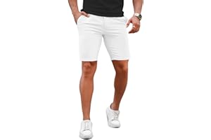 GINGTTO Mens Slim Fit Shorts 9" Inseam Stretch Chino Shorts