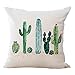 PSDWETS Home Decor Summer Style Cactus Hug Me Please Pillow Covers Set of 4 Cotton Linen Throw Pillow Case Cushion Cover 18 X 18,Funny Gifts