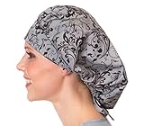 Women's Bouffant Surgical Scrub Hat Cap Many Fabric Choices