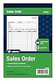 Adams Sales Order Book, 2-Part, Carbonless, White/Canary, 5-9/16 x 8-7/16 Inches, 50 Sets per Book (DC5805)
