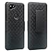 Google Pixel 2 XL Case, Swivel Slim Belt Clip Holster Protective Case, Defender Cover with Swivel Locking Belt Clip [Kickstand] for Google Pixel 2 XL (Holster Shell Combo) - Black