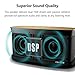 COMISO 30W Bluetooth Speakers with Super Bass, Bamboo Wood Home Speaker with Subwoofer - (Grey)