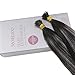 Moresoo 14 inch Pre-bonded Stick I tip Hair Extensions 50strands/50g Balayage Colorful Off Black to Grey Silver I Tip Remy Human Hair Extensions Remy Human Hair Extensions