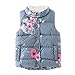 Kids Toddler Girls Floral Fleece Jacket Vest Coat Waistcoat Warm Winter Clothes Outwear (Gray, 3T)