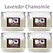 Hosley Candle Company Set of 4 Lavender Chamomile (Relaxation) 2 Wick Candle - 10oz