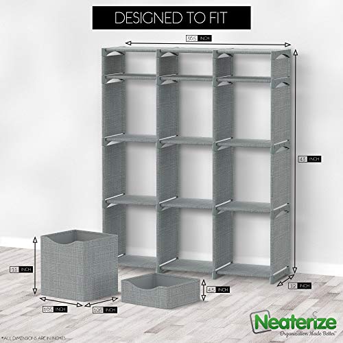 12-Cube-Organizer-Set-of-Storage-Cubes-Included-DIY-Closet-Organizer-Bins-Cube-Organizers-and-Storage-Shelves-Unit-Closet-Organizer-for-Bedroom-Playroom-Livingroom-Office-Dorm-Grey