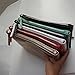 NIGEDU Women Clutches Crocodile Grain PU Leather Envelope Clutch Bag (Red)