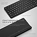 iClever Wireless Keyboard and Mouse Combo - 2.4G Portable Wireless Keyboard Mouse, Rechargeable Battery Ergonomic Design Full Size Slim Aluminum Round Keycaps for Windows Laptop, Black