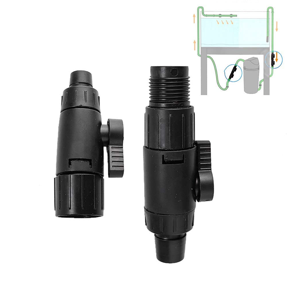 Aquarium Control Valves, 12 to 16mm Aquarium Water Flow Control Valve Fish Tank Aquarium Quick Release Connector(12 to 16mm)