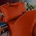 Elegant Comfort 1500 Premier Hotel Quality 4-Piece Bed Sheet Sets, Deep Pockets - Luxurious Wrinkle Free & Fade Resistant, King, Rust/Orange