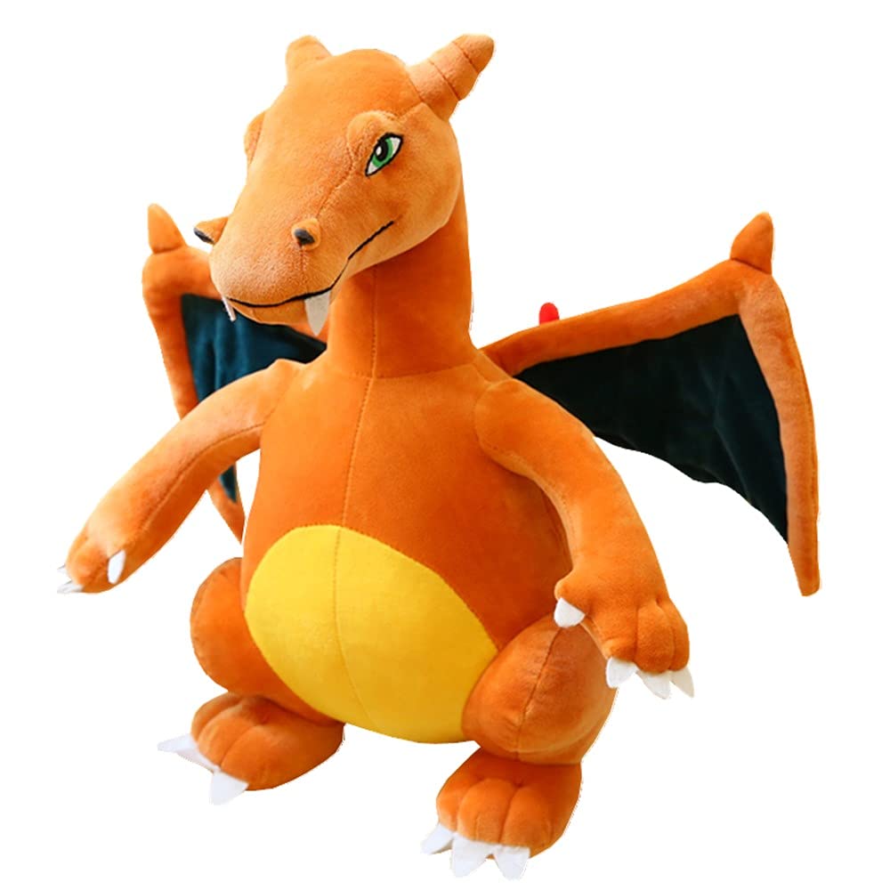 Photo 1 of CHAOZI0Evil Winged, fire-Breathing Dragon Stuffed Animal Dinosaur Plush firedragon Toys, Throw Pillow, Role-Playing Game Fan Props (Orange Yellow)
