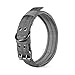 OneTigris Military Adjustable Dog Collar with Metal D Ring & Buckle 2 Sizes (M, Grey)
