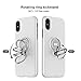 ICONFLANG iPhone X Case, iPhone 10 Case, Ring Kickstand case 360 Degree Rotating Ring Drop Protection Shock Absorption case [Compatible with Magnetic Car Mount case] for iPhone X (2018) - White-Grey