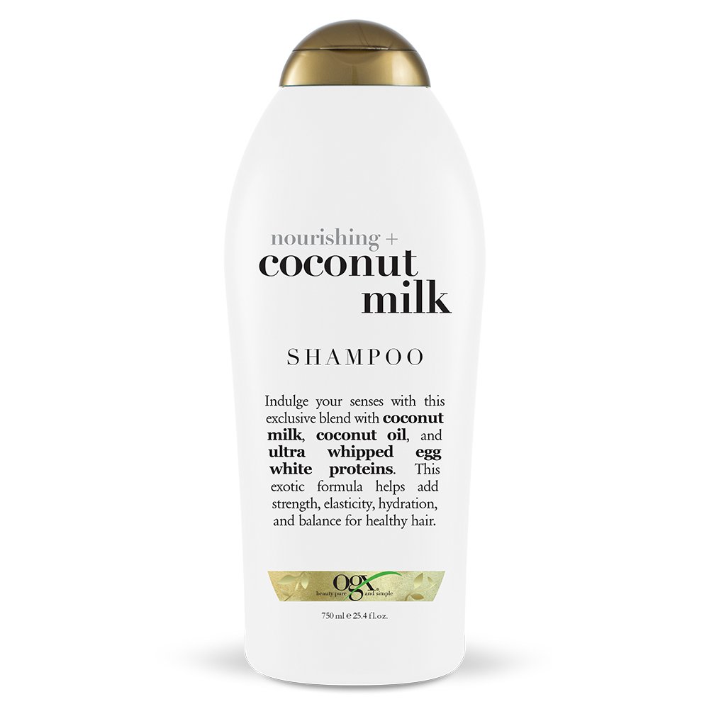 OGX Nourishing + Coconut Milk Moisturizing Shampoo for Strong & Healthy Hair, with Coconut Milk
