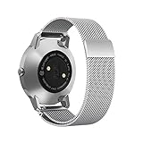 Shangpule Replacement Bands for Withings Steel HR Tracker, Stainless Steel Metal Bracelet Strap for Withings Steel HR 40mm/36mm (milanese silver, 40mm)