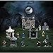 Tombstone Corners Mini Halloween Village Sets, 16 Pc. Polyresin Figurines (Gazebo, Graves, Gate, Grim Reaper, and Mausoleum)