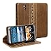 HTC One E9 Plus Case, GMYLE Book Case Vintage for HTC One E9 Plus - Brown PU Leather Stand Case Cover