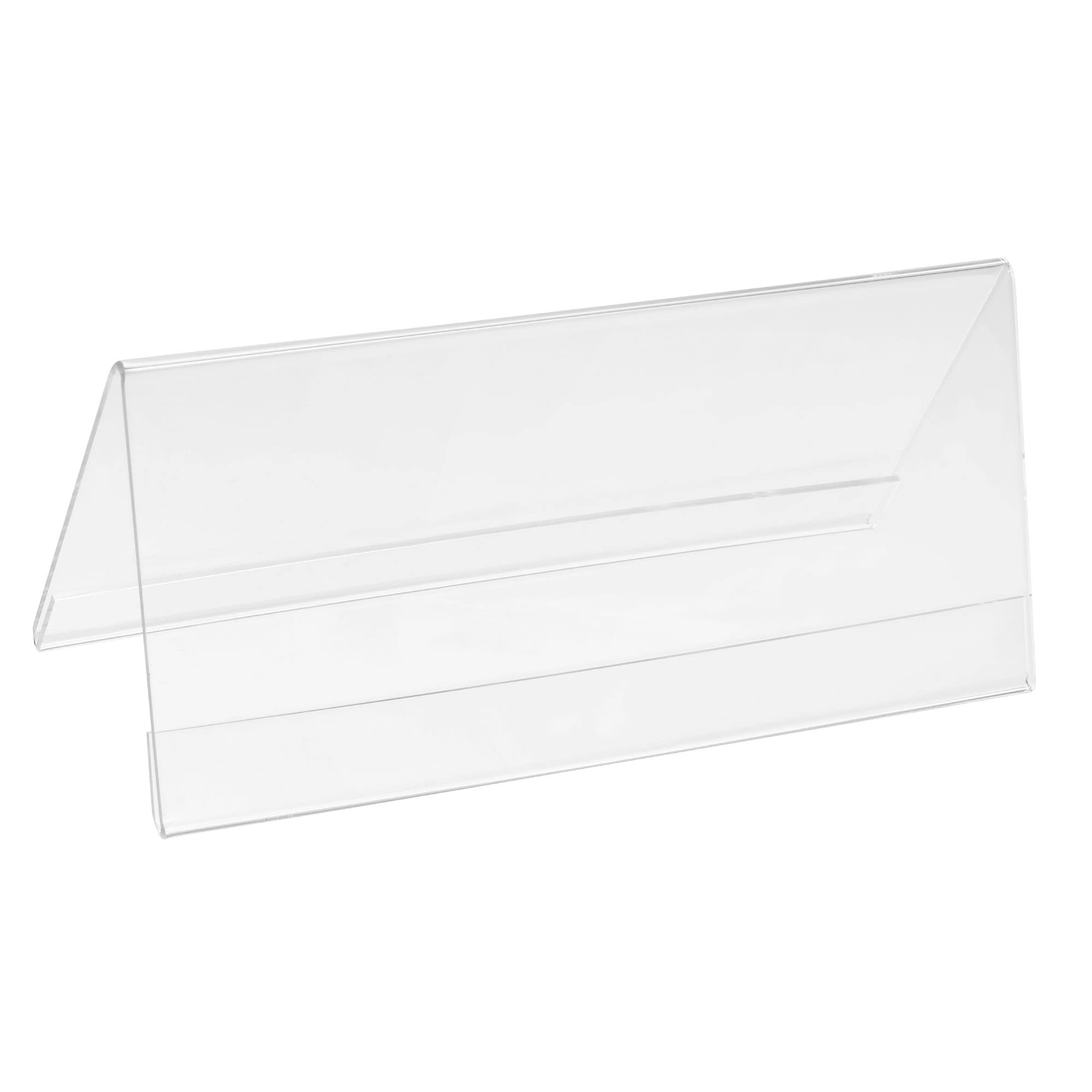 PATIKIL 7 x 3.12inch Acrylic Name Plate Holders Desk Sign Frame,10Pcs Transparent Name Tent Holders, Table Display for Table Menu Card Holders Triangle Conference Card Holder โ image 1