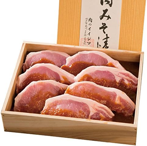 Amazon 母の日 ギフト 豚みそ漬け ロース 茨城豚 90g 7枚 木箱 メッセージカード 内祝い お祝い 誕生日 肉のイイジマ 食品 飲料 お酒 通販