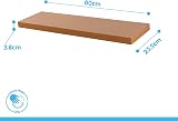 Harbour Housewares 80cm Floating Shelf Set Black 3 Pack Wall Display Shelves view 9
