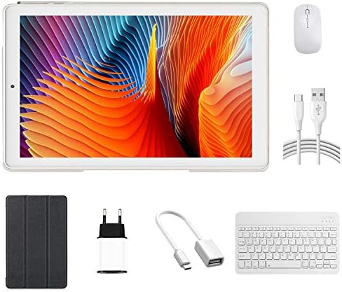 Tablet 10 Pulgadas YOTOPT, 4GB de RAM y 64 GB de Memoria 4G LTE Tableta Android 9.0 Certificado por Google GMS Dobles SIM y TF, GPS WiFi Soporte (Oro) 8 51zR94c6sRL. AC