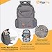 Diaper Bag Backpack | Easy Travel for Active Parents | Max Durability & Storage Capacity | Light Gray Classic Unisex Style | Bonus Change Pad & Insulated Bottle Sleeve | Large Diaper Backpack