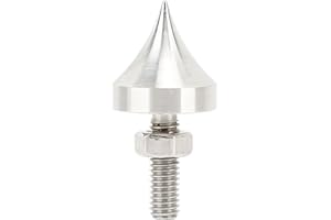 TISSTING 4 Pcs Speaker Spikes M6/M8/M10/M12 Stainless Steel HiFi Shock Absorber Isolation Pucks Speaker Resonance Feet Spikes for Amplifier CD DVD Player(M8)