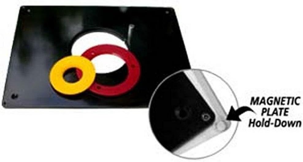 Router Bits ROUTER TABLE INSERT PLATE W/ GUIDE PIN & SNAP RINGS, fits Porter Cable Bushings