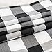 Buffalo Check Plaid Table Runner 14x72 Inches, Black and White
