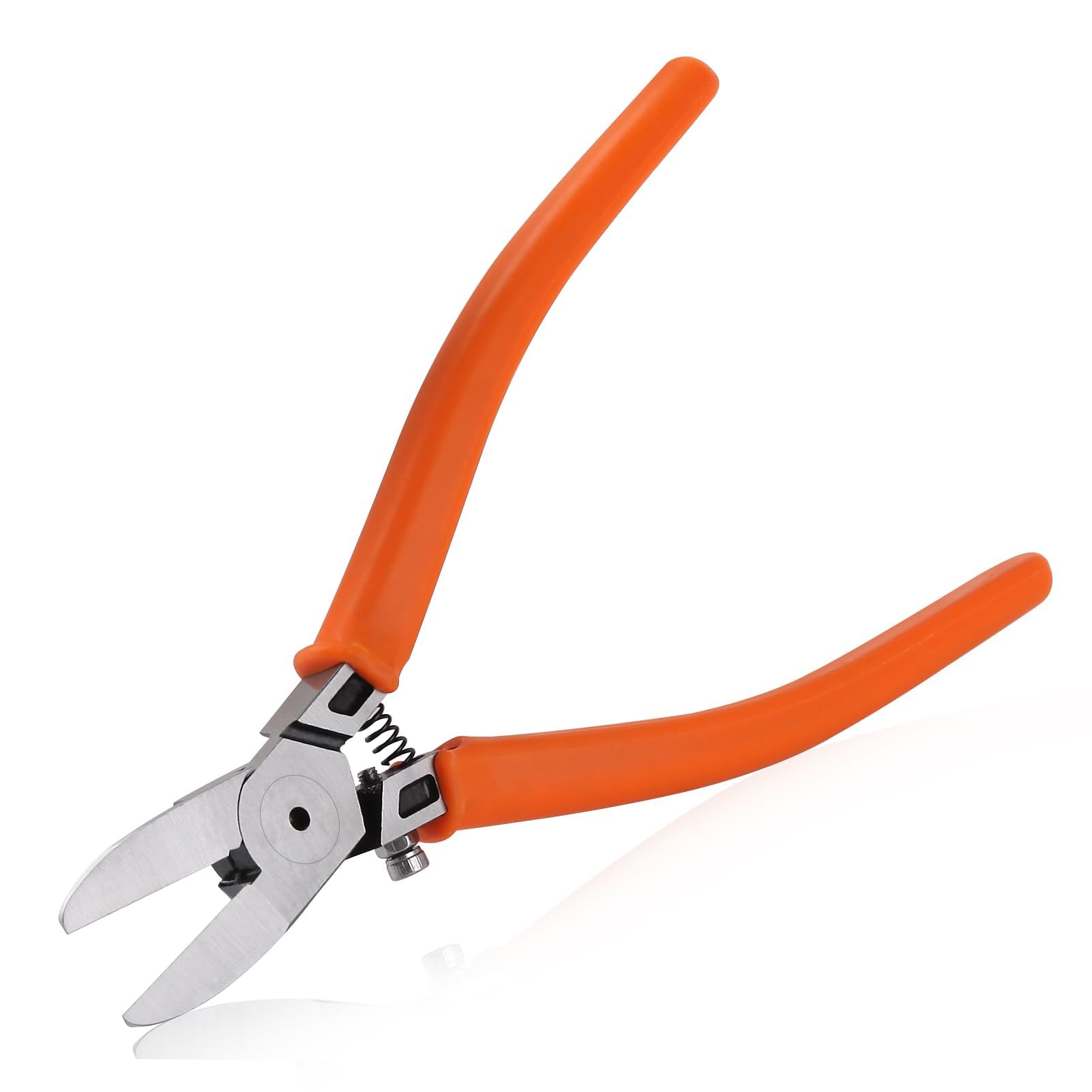 SPEEDWOX Wire Cutters 15 Angled Flush Cutters for Electronic Component Ultra-Sharp Diagonal Cutters Side Cutting Pliers Wire Snips for Jewelry Making Cutting Soft Wires, Electronics Zip TES, Plastic