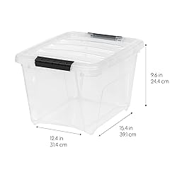 IRIS USA 19 Qt Stackable Plastic Storage Bins with