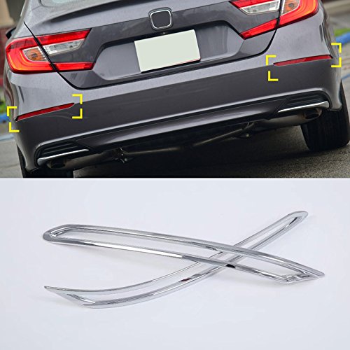 For Honda Accord 2018 2019 ABS Chrome Rear Back Fog Lamp Light Cover Trim 2PCS Exterior Trim Car Styling Accessories