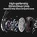 OneOdio Adapter-Free DJ Headphones for Studio Monitoring and Mixing,Sound Isolation, 90° Rotatable Housing with Top Protein Leather Earcups, 50mm Driver Unit Over Ear DJ Headsets with Mic