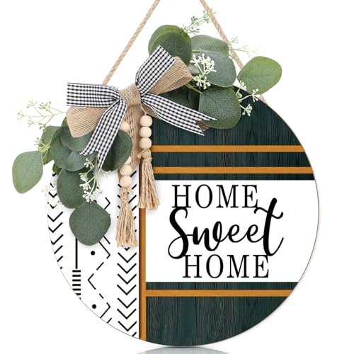 Home Sweet Home Door Sign Wreath Decor