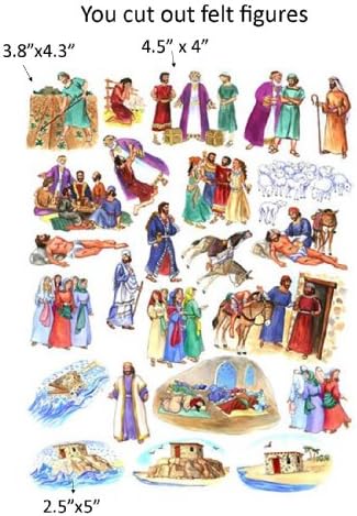Story Time Felts The Parables of Jesus Felt Figures for Flannel Board Bible Stories- You Cut Out