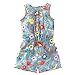 Frogwill Toddler Girls Pretty Print Romper Summer Playsuit Soft Bluebell Field 5T